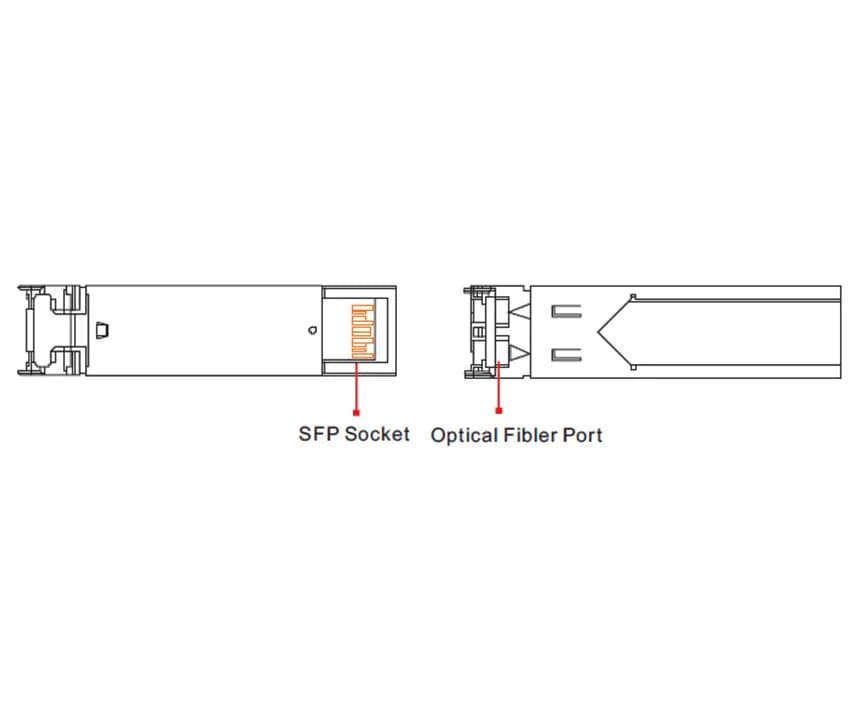 UTEPO SFP125G20KM - Transceptor de fibra óptica SFP monomodo, con cone 2