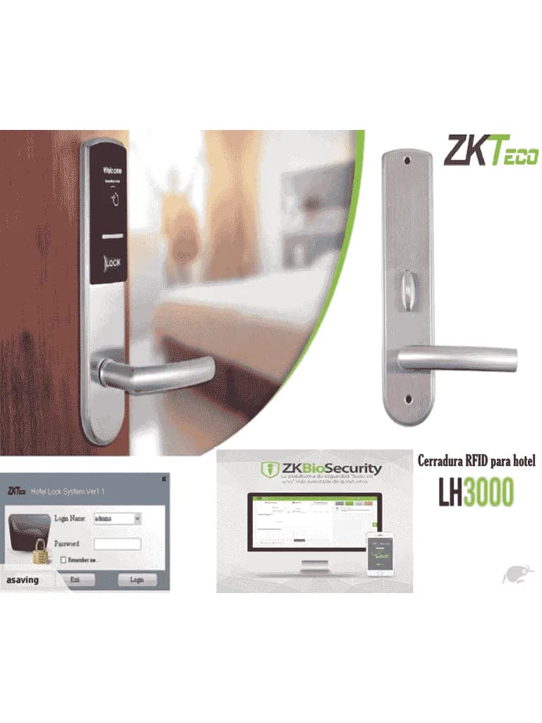 ZKTECO LH3000L - Cerradura Izquierda para Hotel con Tecnología Mifare  4