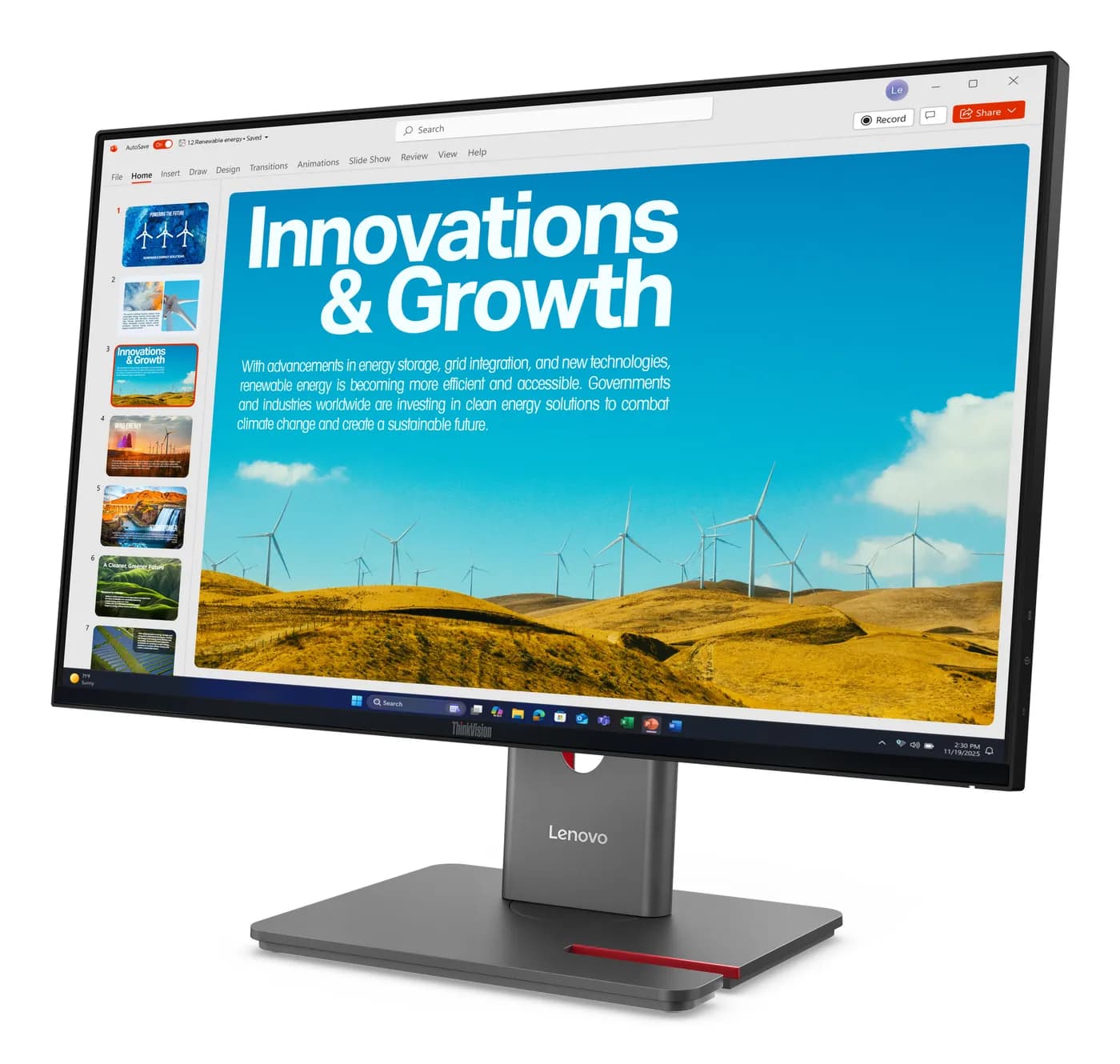 Lenovo ThinkVision P24QD-40 monitor de computadora 60.5 cm (23.8") 256 2