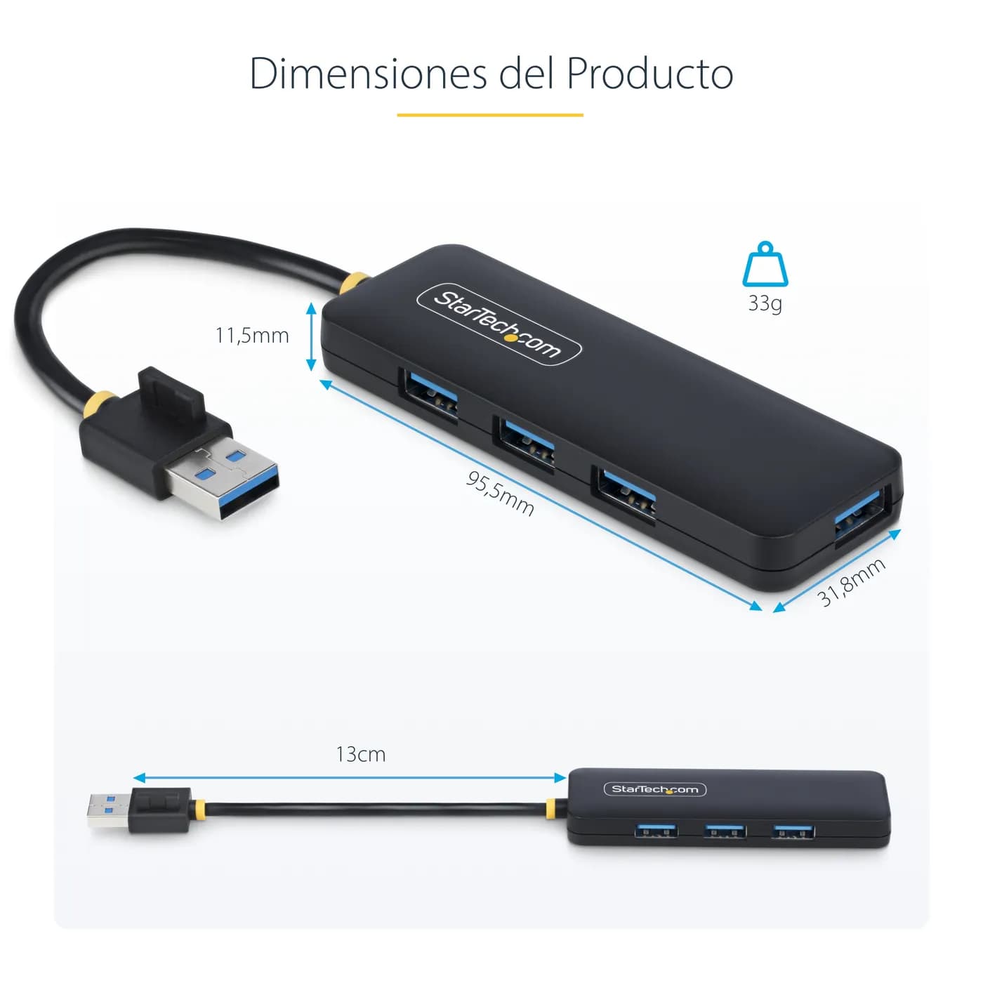 StarTech.com H5A4A-USB-HUB nodo concentrador USB 3.2 Gen 1 (3.1 Gen 1) 16