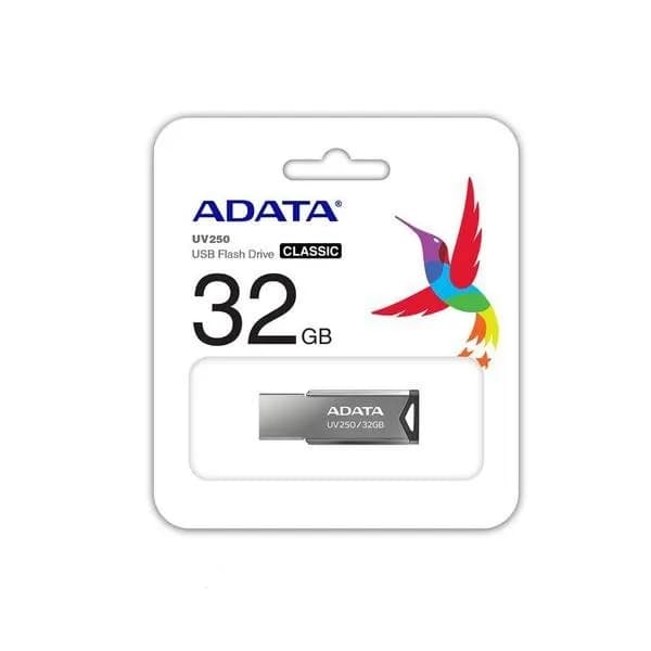 MEMORIA USB ADATA AUV250-32G-RBK 32GB PLATA 2.0 3
