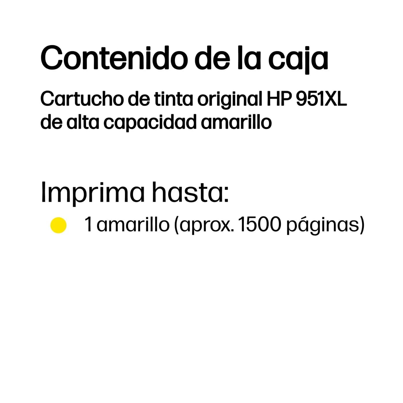 HP Cartucho original de tinta amarilla de alto rendimiento 951XL 3