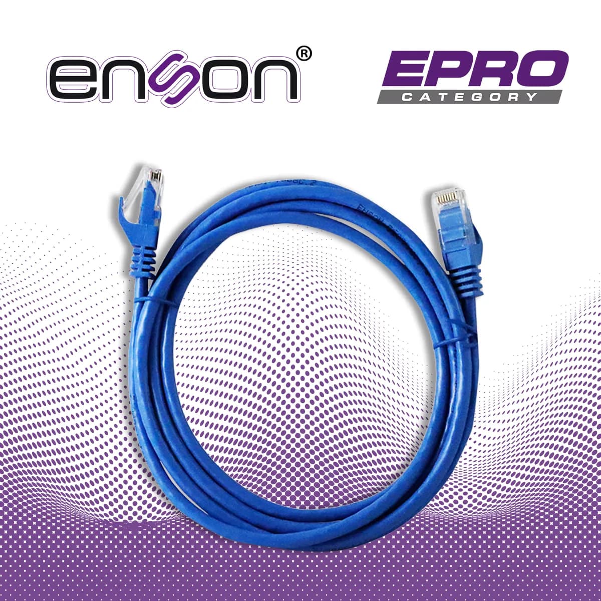 PATCHCORD UTP ENSON P6A009 CAT6A 90CM AZUL SERIE EPRO 100-II 100 POR C 4