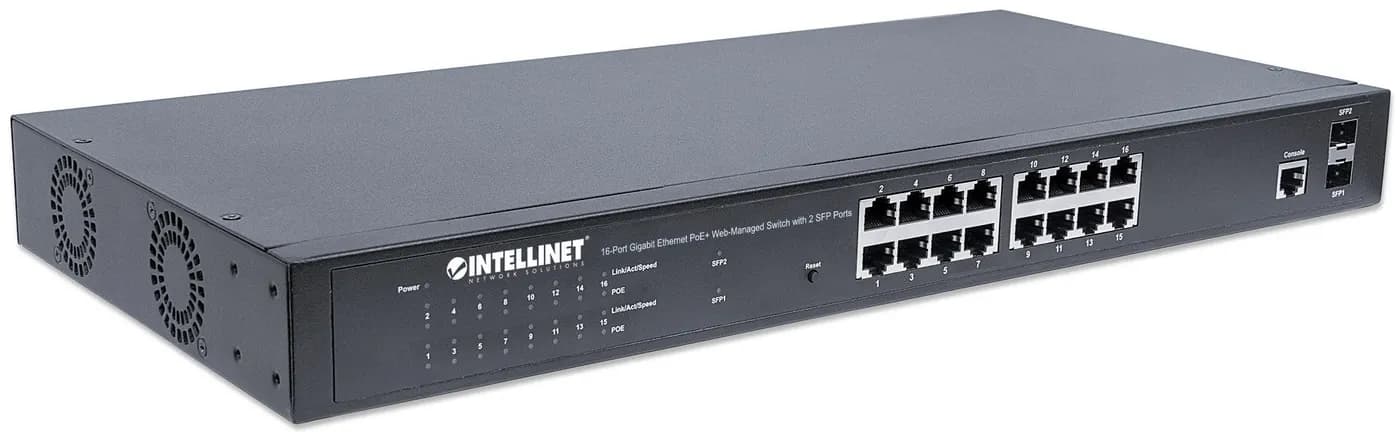 Intellinet Switch Administrable Gigabit Ethernet de 16 puertos PoE+ co 2