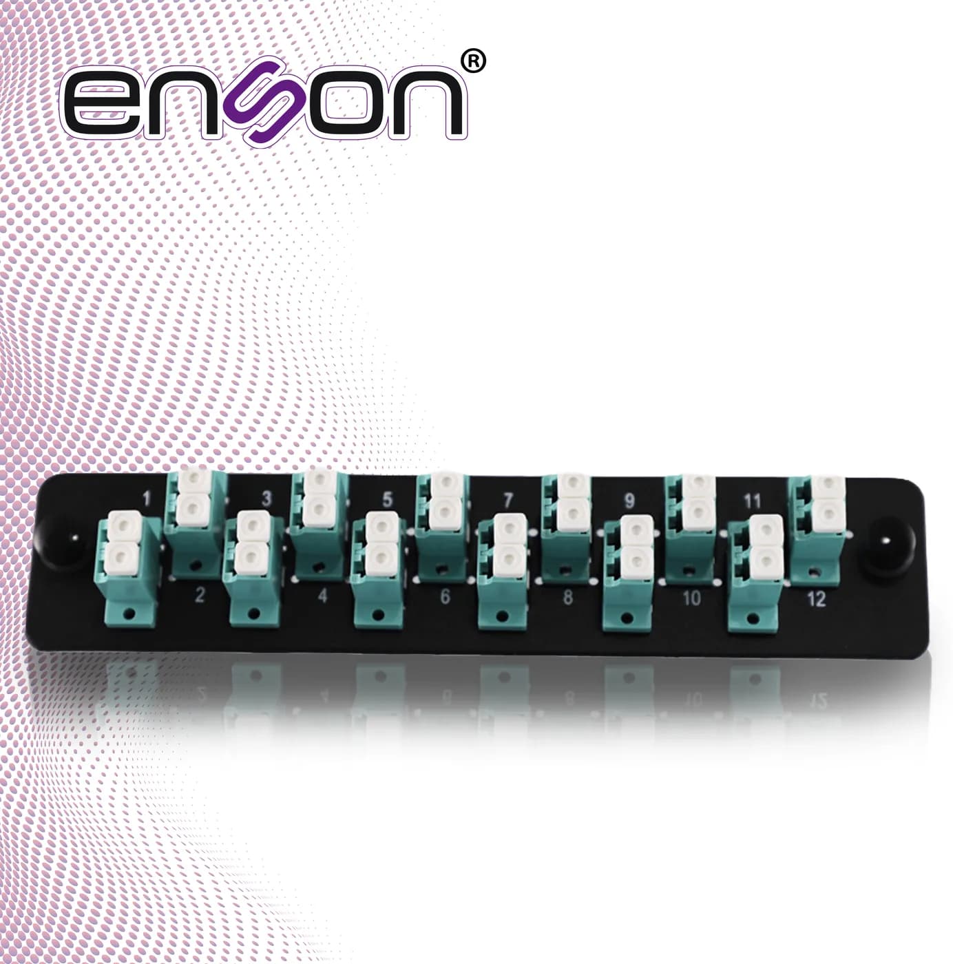 MINI PANEL DE FIBRA OPTICA ENSON ENS-PA12LCMM 12 CONECTORES LC TIPO MU 4