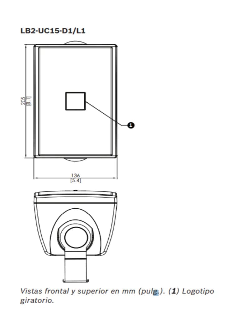 BOSCH M_LB2UC15D1 - Altavoz Premium 15W / Carcasa ABS /  Negro / 8ohms 2