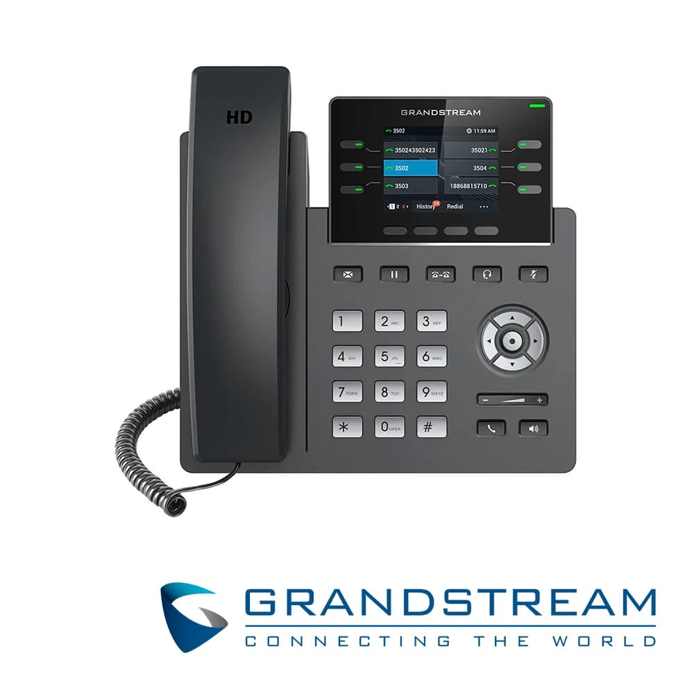 TELEFONO IP GRADO CARRIER GRANDSTREAM GRP2613 / 4 CUENTAS SIP / 6 LINE 2