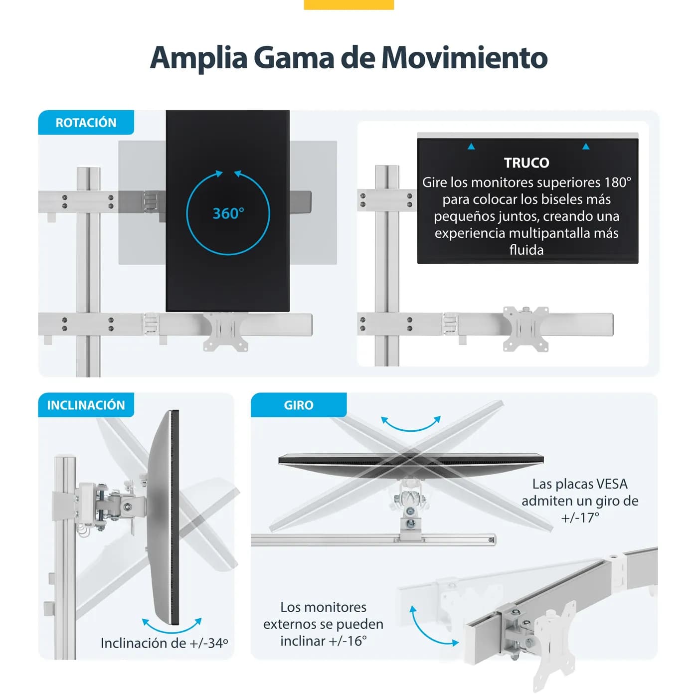 StarTech.com 6-MONITOR-ARM-A soporte para pantalla plana 81.3 cm (32") 14