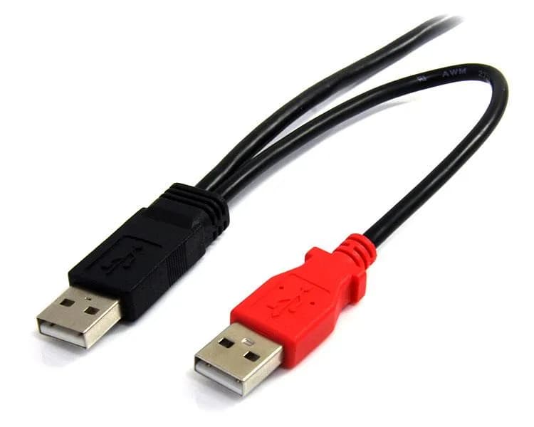 StarTech.com Cable de 1.8m USB en Y para Discos Duros Externos - 2x US 2