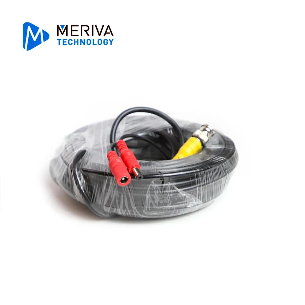 CABLE DE VIDEO HD ARMADO MERIVA MVA-HDCB20 20MTS NEGRO CON CONECTORES  3
