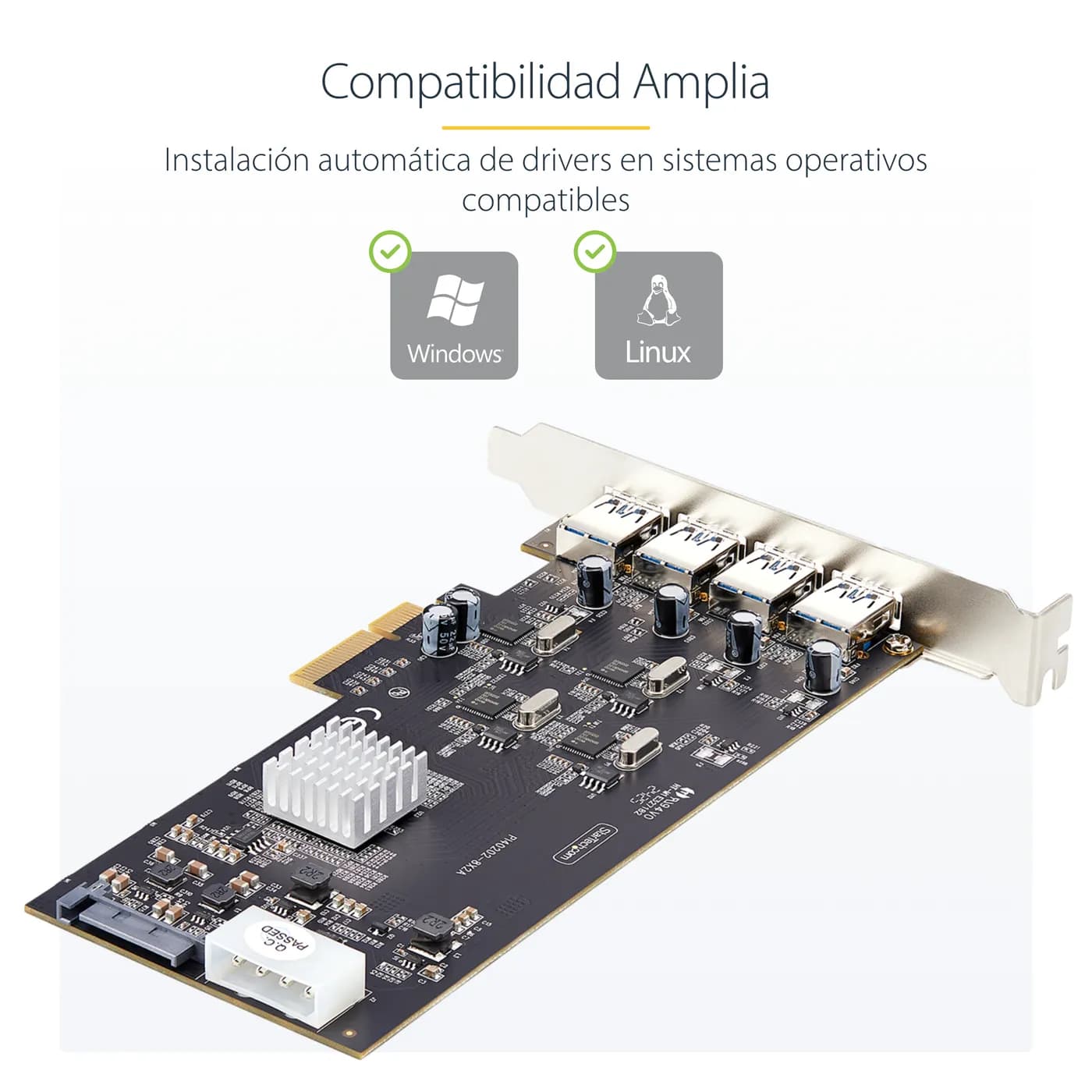 StarTech.com Tarjeta PCI Express de 4 Puertos USB-A - Tarjeta PCIe USB 13