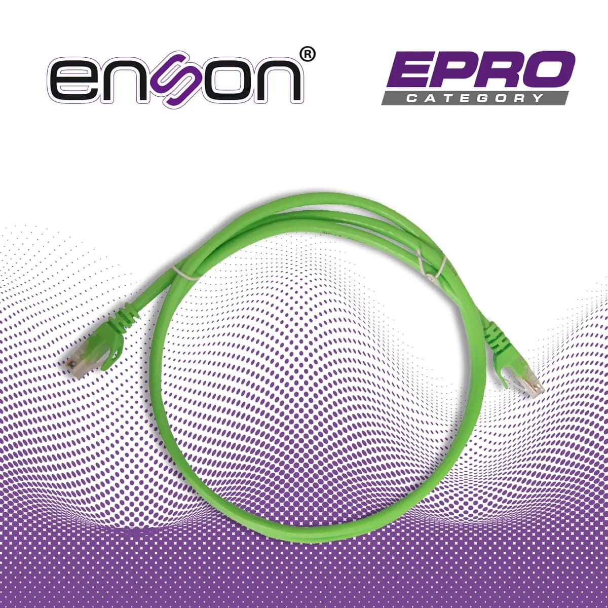 PATCHCORD UTP ENSON P6012E CAT6 120CM VERDE SERIE EPRO 100-II 100 POR  4