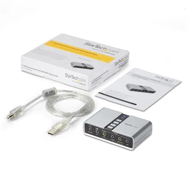 StarTech.com Tarjeta de Sonido 7.1 USB Externa Adaptador Conversor pue 7