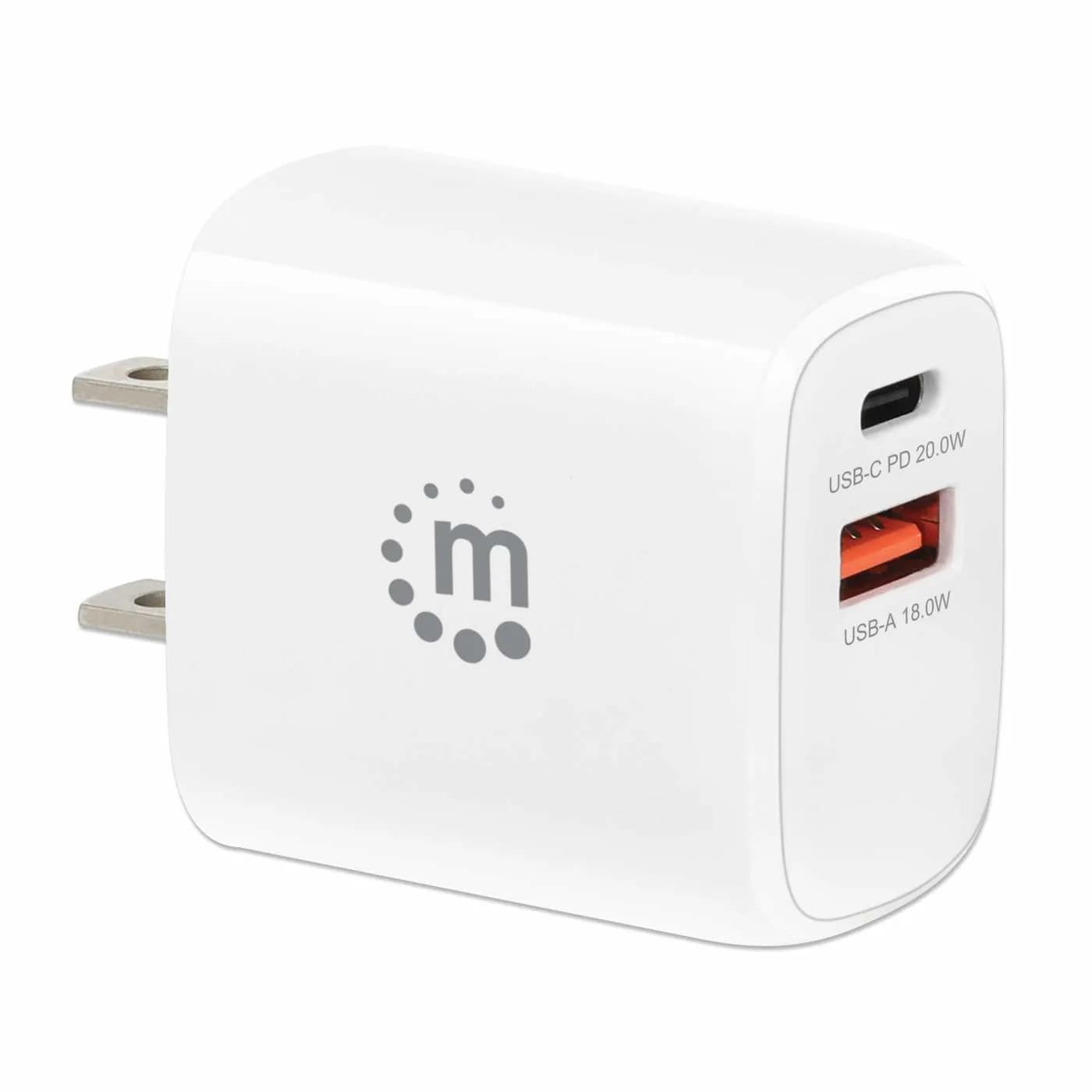 Manhattan 406291 adaptador e inversor de corriente Interior 20 W Blanc 3