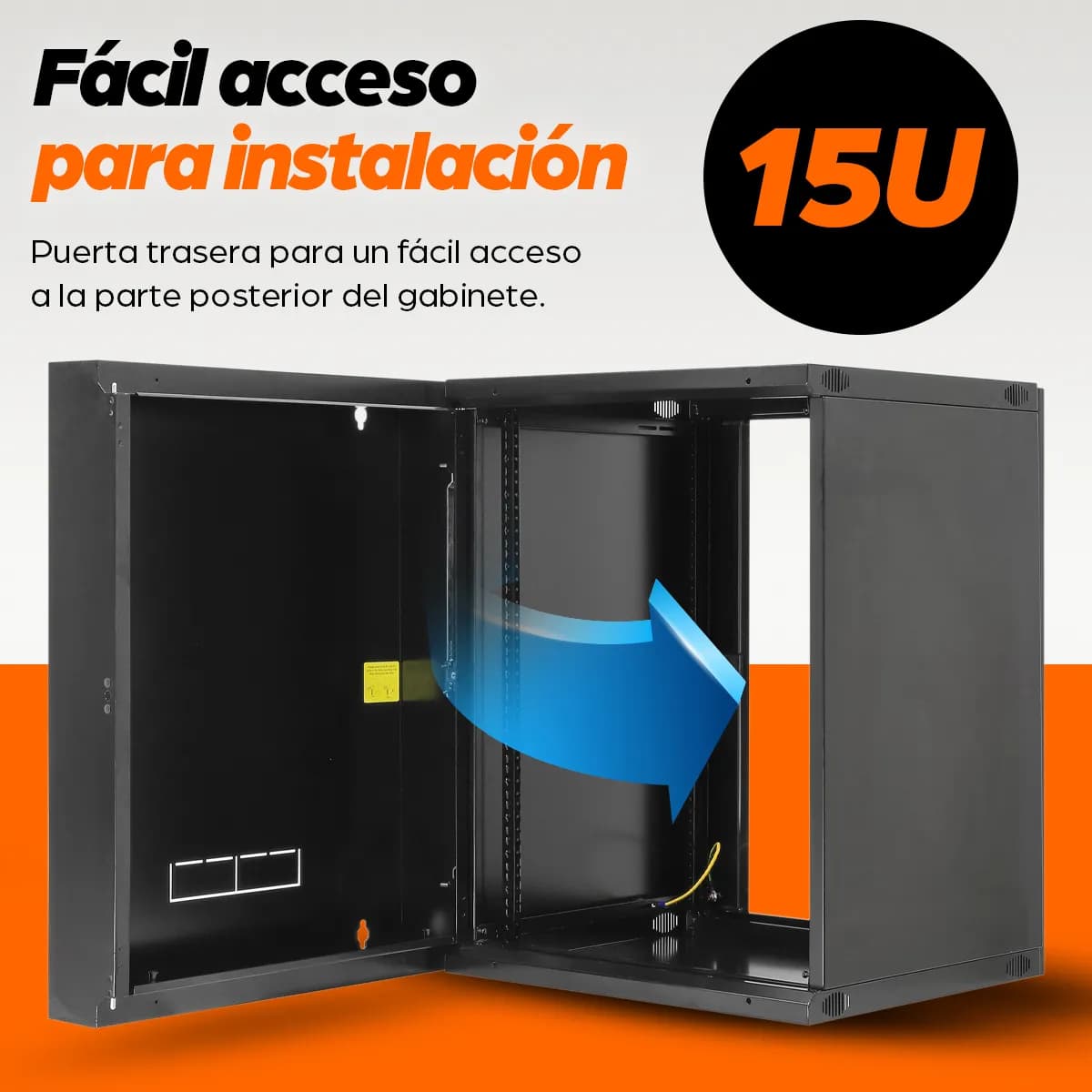Intellinet 713887 armario rack 15U Bastidor de pared Negro 7