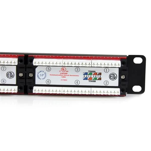 StarTech.com Panel de Parcheo 1U Cat6 110 con 24 Puertos para Montaje  4
