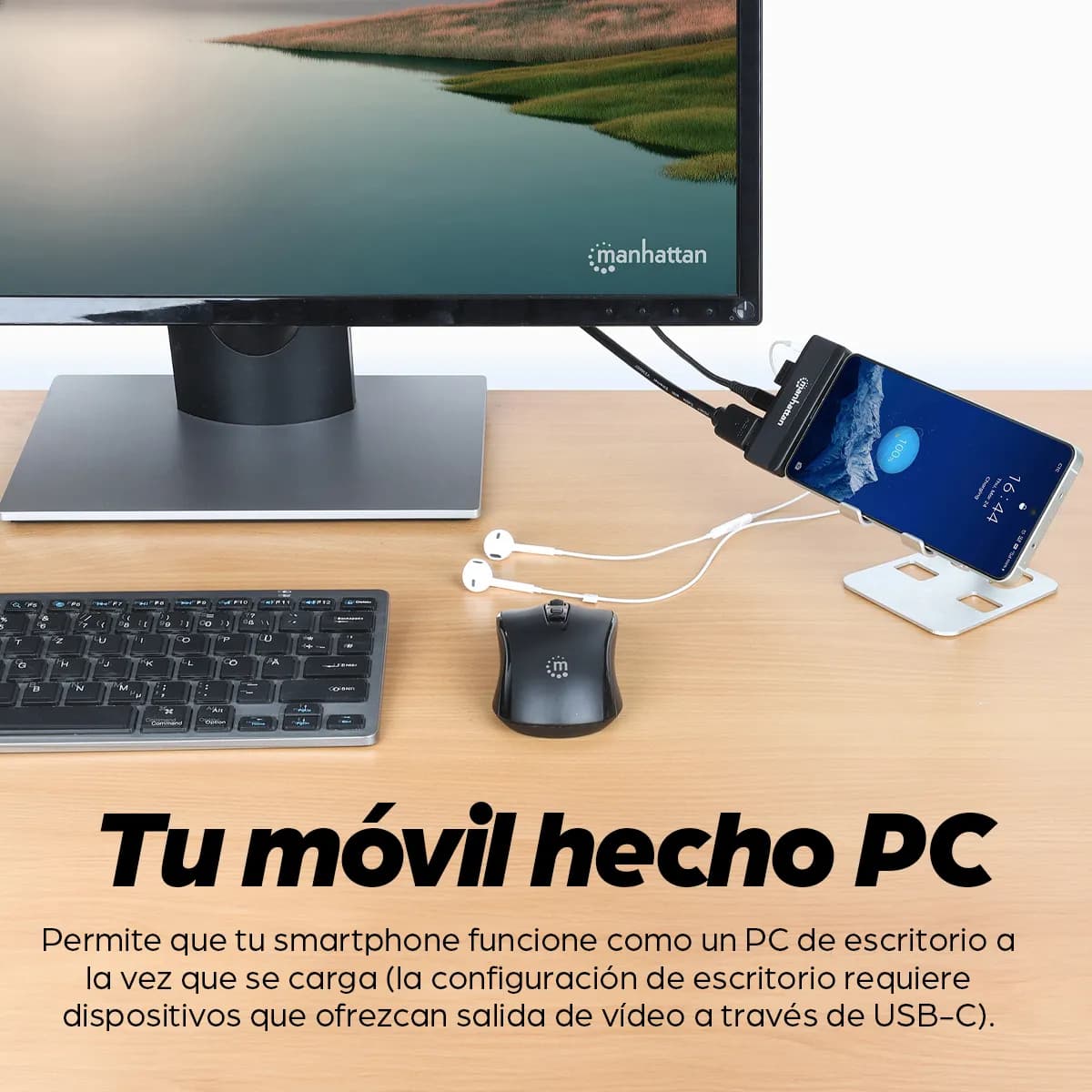 Manhattan 190404 base para laptop o replicador de puertos Alámbrico US 17