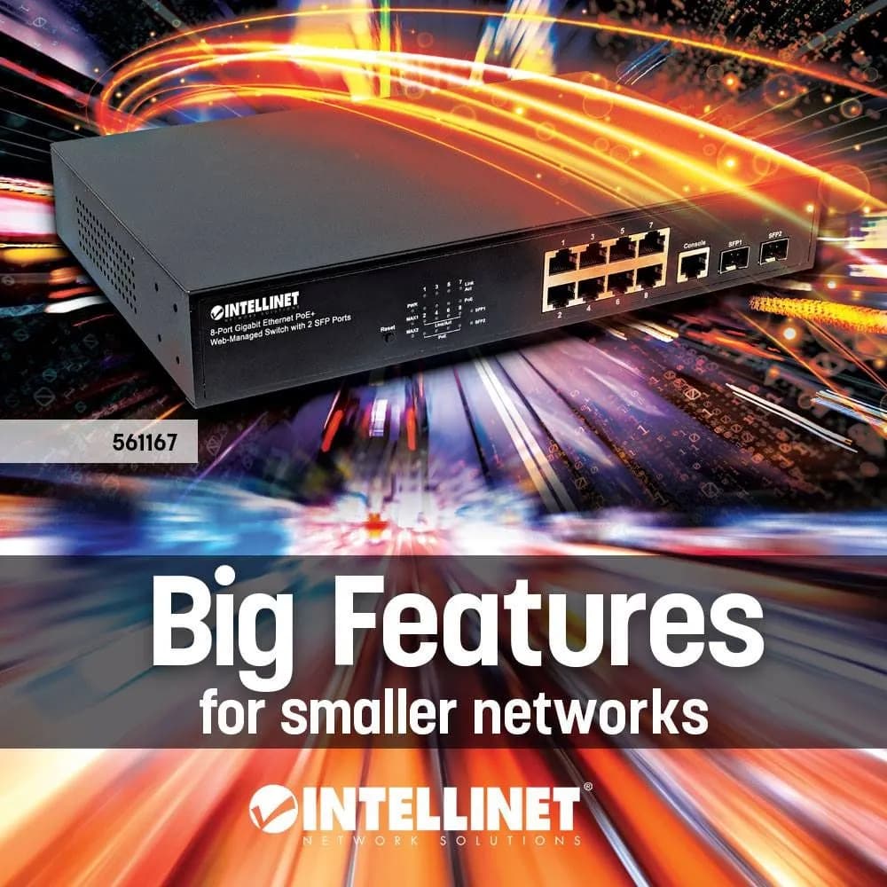 Intellinet 561167 dispositivo de redes Gestionado Gigabit Ethernet (10 2