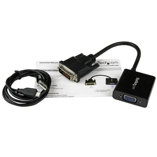 StarTech.com Adaptador Convertidor Activo de Video DVI-D a VGA - Cable 4