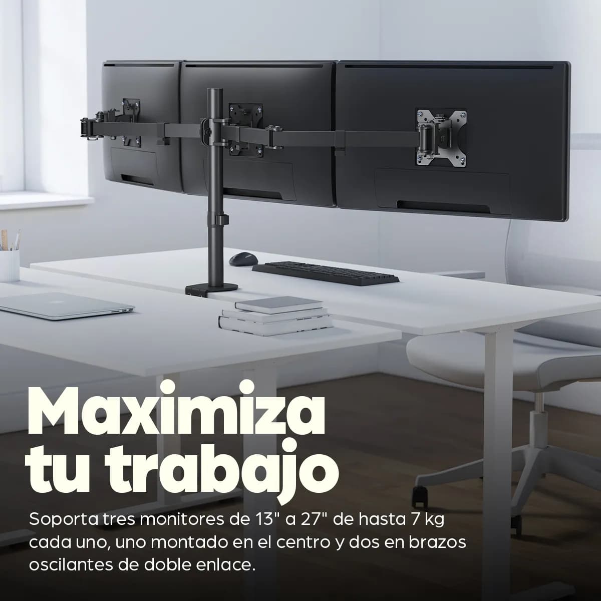 Manhattan Soporte para monitor, de escritorio, movimiento articulado,  8