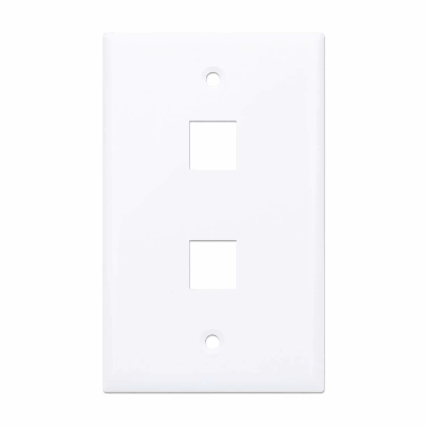 TAPA INT (FACEPLATE) 2 PERFORACIONES COLOR BLANCO 3