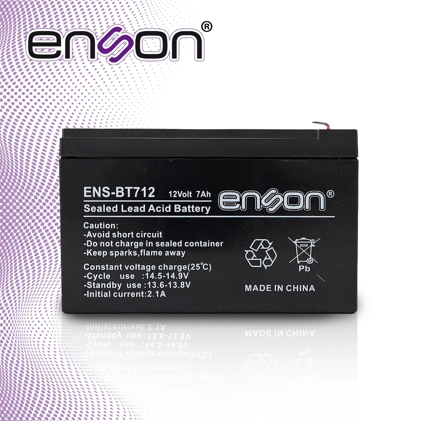 BATERIA DE RESPALDO ENSON ENS-BT712 12VDC 7A BASE PLOMO-ACIDO PARA FUE 6