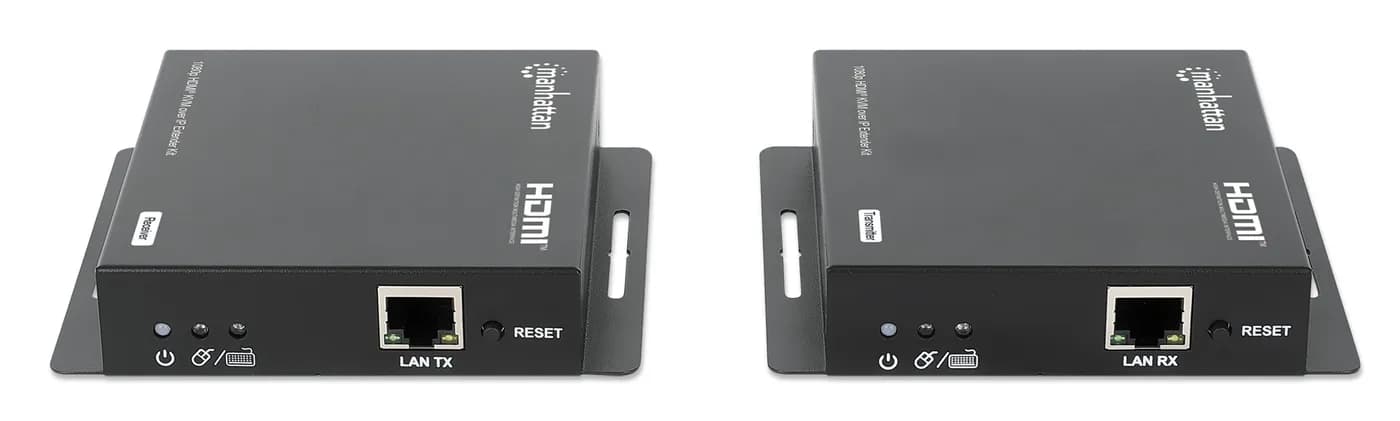 Manhattan 208413 extensor de audio/video Transmisor y receptor AV Negr 6