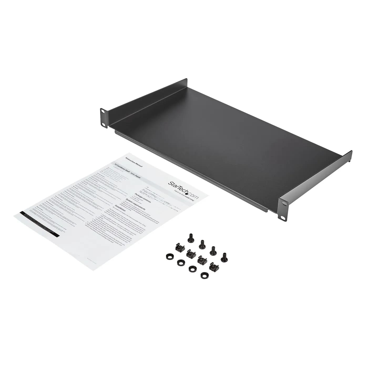 StarTech.com Charola Estante de 1U para Gabinete Rack de Servidores -  6