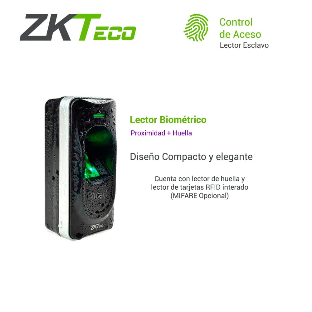 LECTOR BIOMETRICO Y PROXIMIDAD PARA PANEL INBIO ZKTECO FR1200 3000HUEL 2