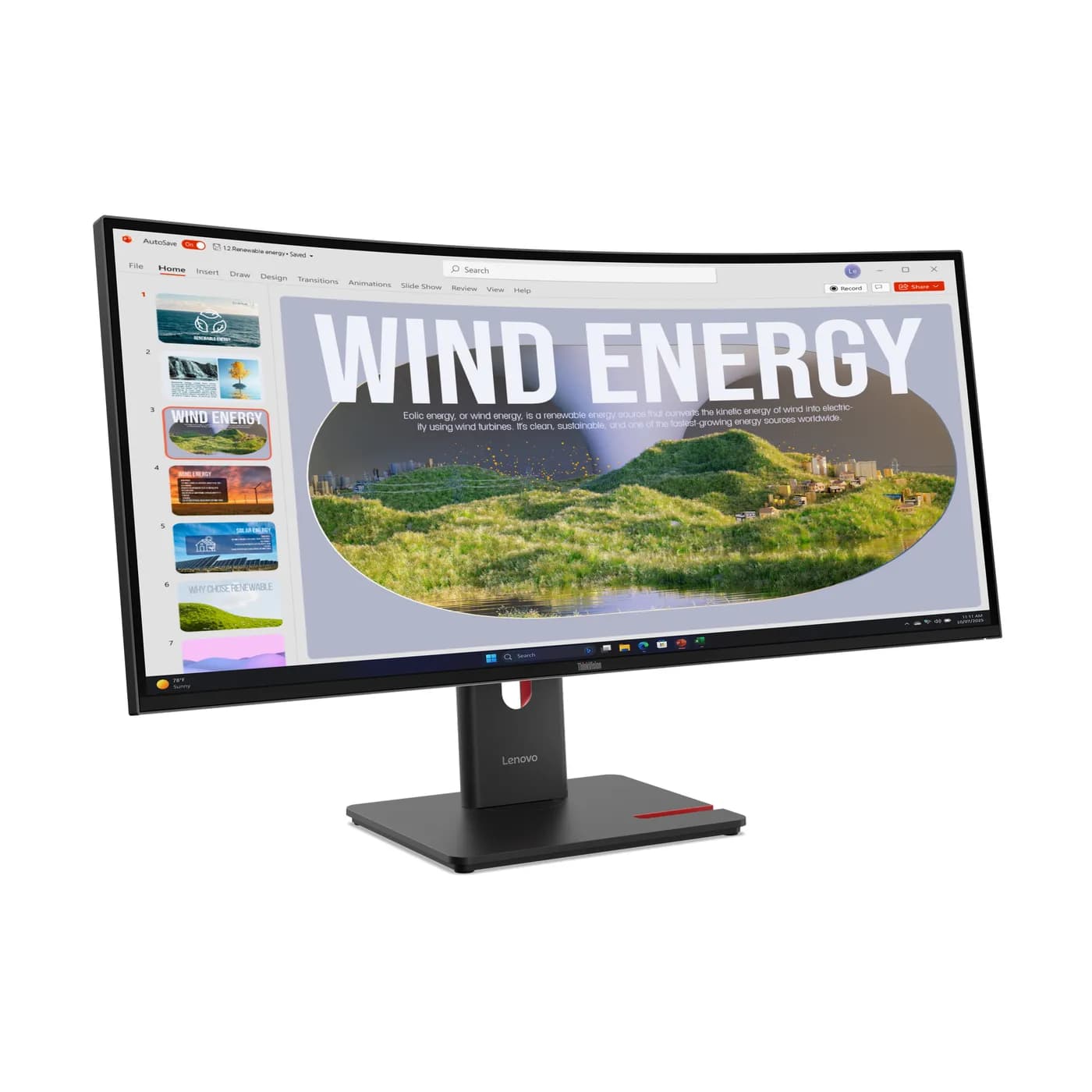 Lenovo ThinkVision T34WD-40 monitor de computadora 86.4 cm (34") 3440  4