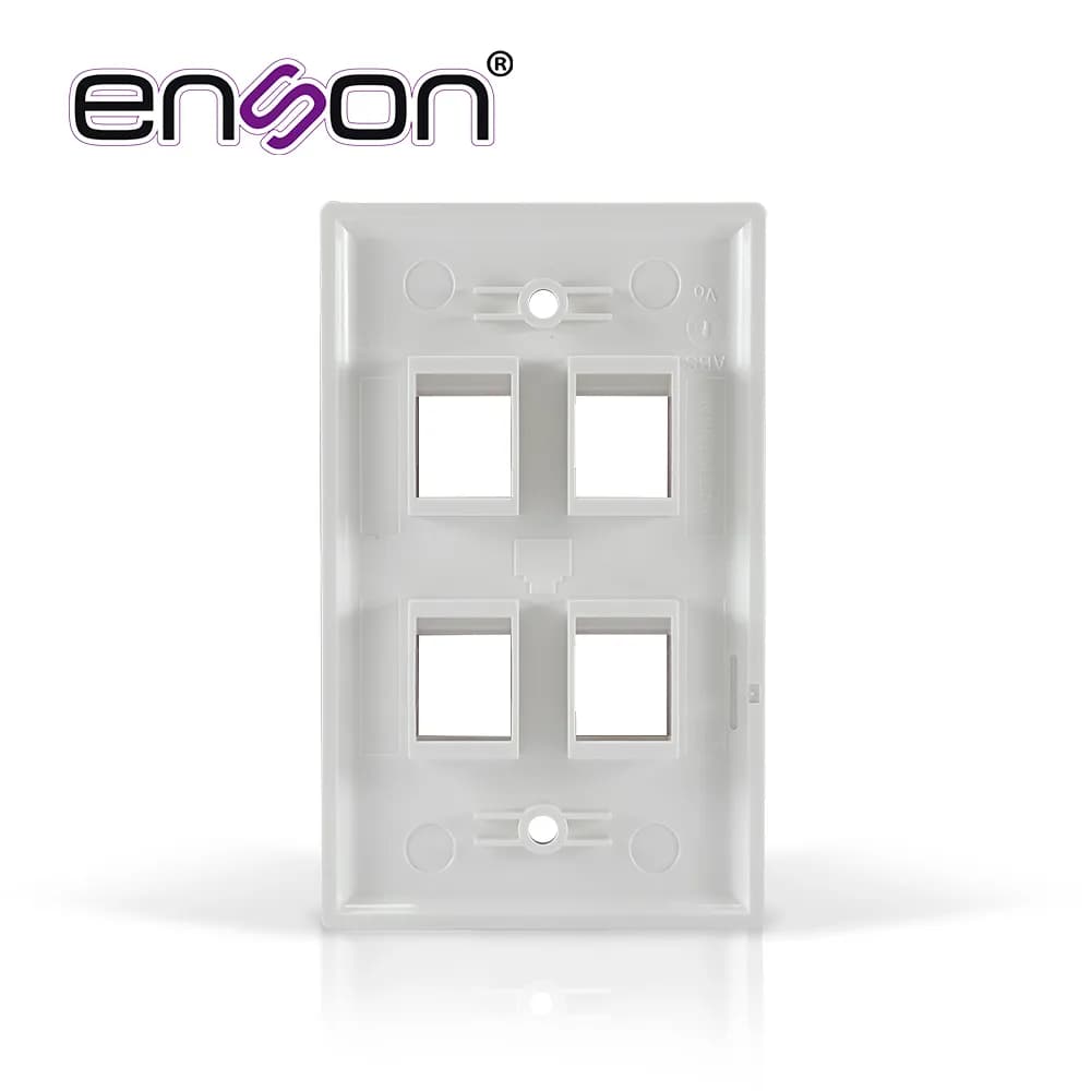PLACA DE PARED (FACEPLATE) ENSON EPRO-FP40 COMPATIBLE CON JACK KEYSTON 3