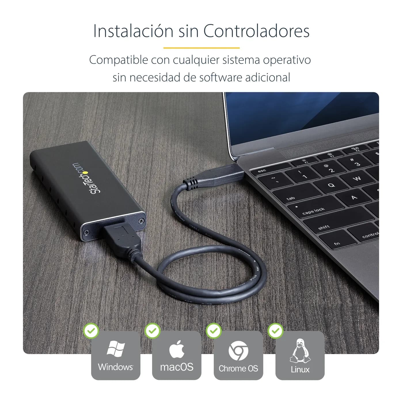 StarTech.com Gabinete Adaptador M.2 NGFF a USB 3.1 con Carcasa Protect 9