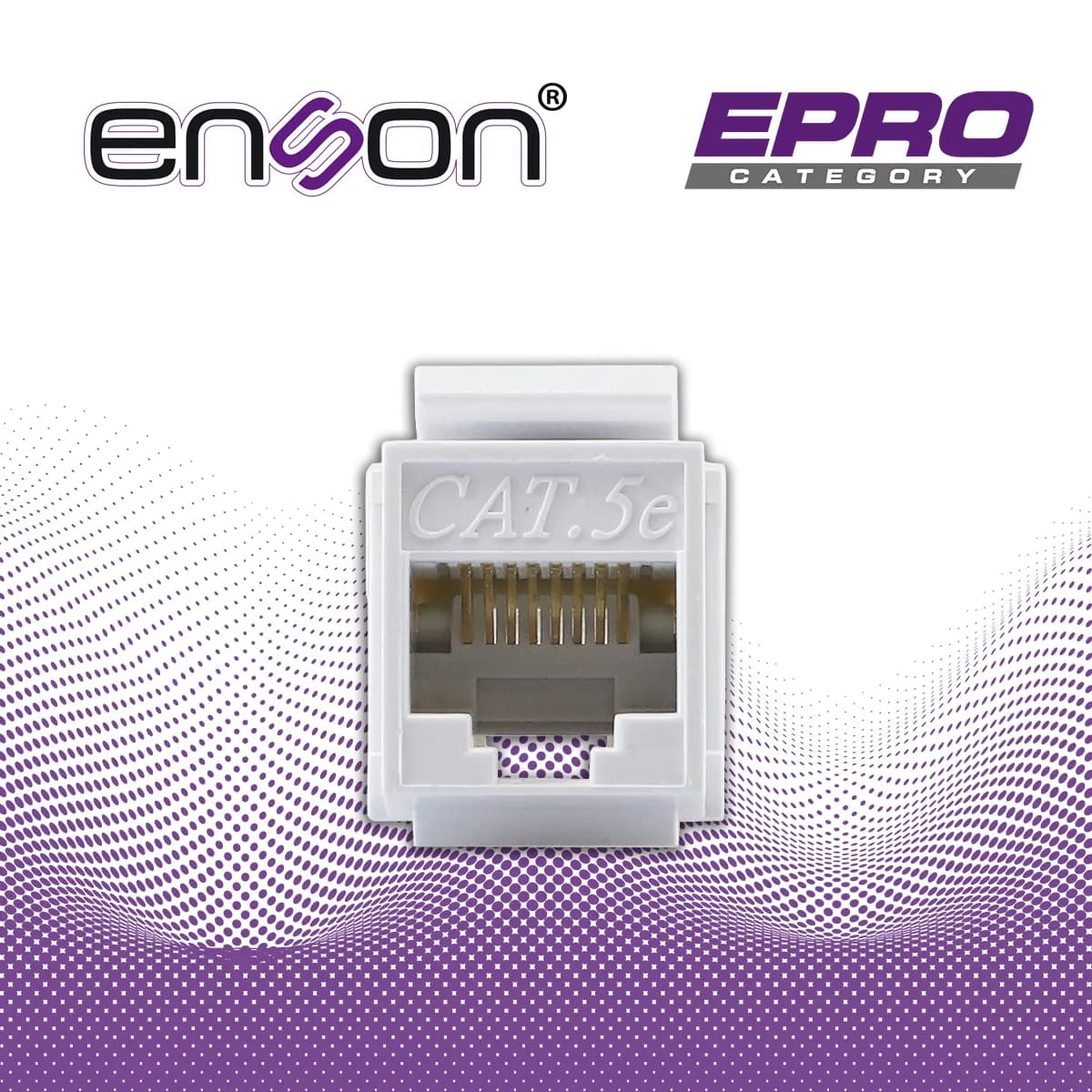 CONECTOR MODULAR JACK RJ45 ENSON EPRO-JACK5E-WH SERIE PRO, POSICION VE 5