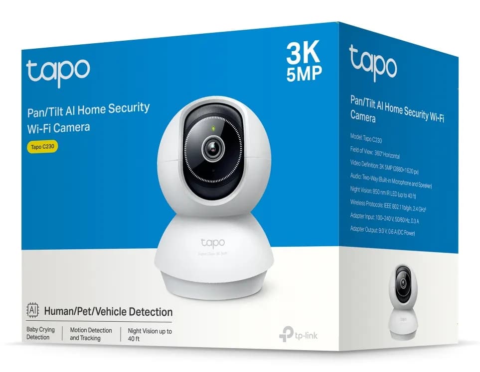 TP-Link Tapo C230 Foco Cámara de seguridad IP Interior 2880 x 1620 Pix 3