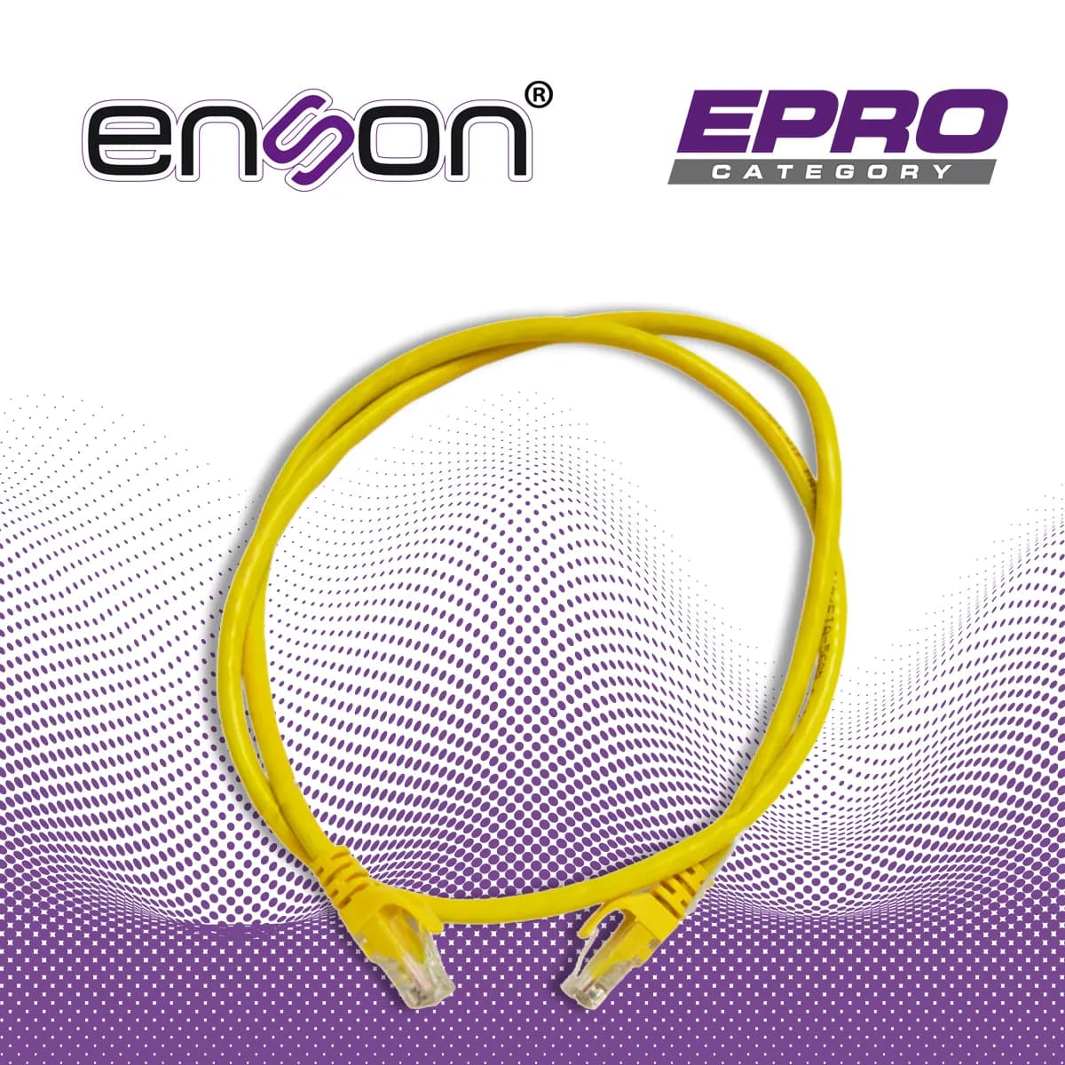 PATCHCORD UTP ENSON P6009Y CAT6 90CM AMARILLO SERIE EPRO 100-II 100 PO 4