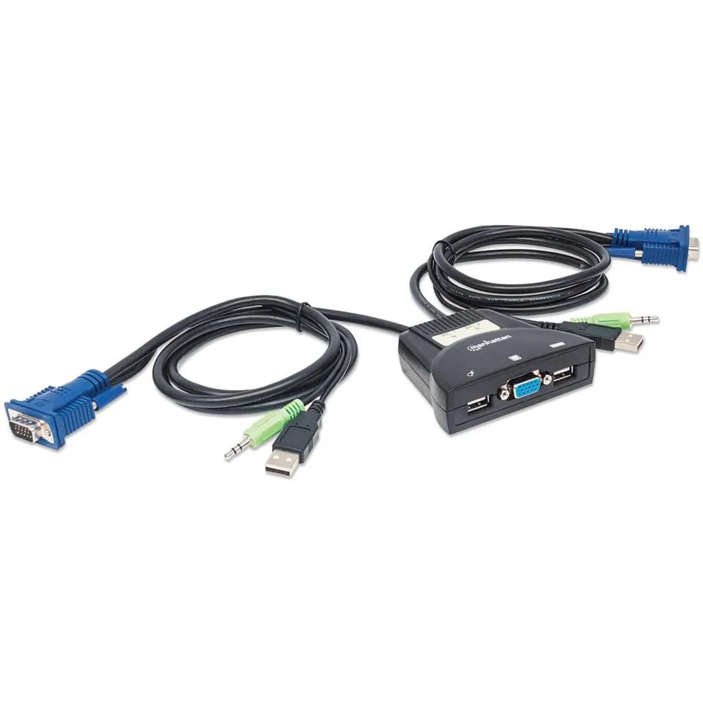 Manhattan Mini Switch KVM de 2 puertos 2