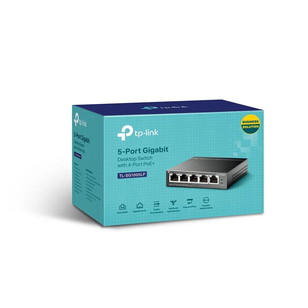 Switch Escritorio No Administrable / 5 Puertos Gigabit / 4 Puertos PoE 3