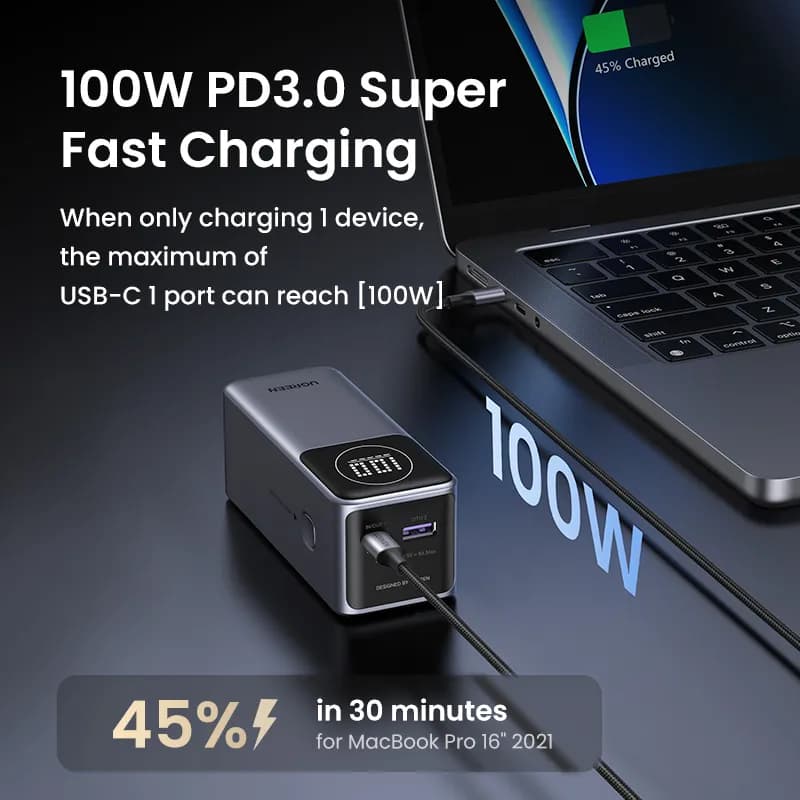 Ugreen 12000mAh 100W Fast Charging Powerbank 3