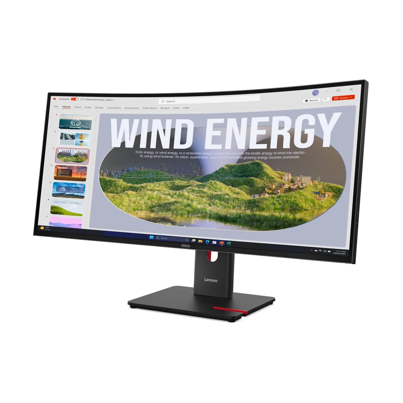 Lenovo ThinkVision T34WD-40 monitor de computadora 86.4 cm (34") 3440  2
