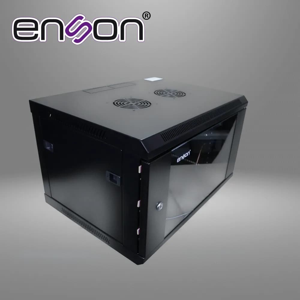 GABINETE DE PARED ENSON ENS-RKGB6U 6UR PUERTA FRONTAL DE CRISTAL TEMPL 5