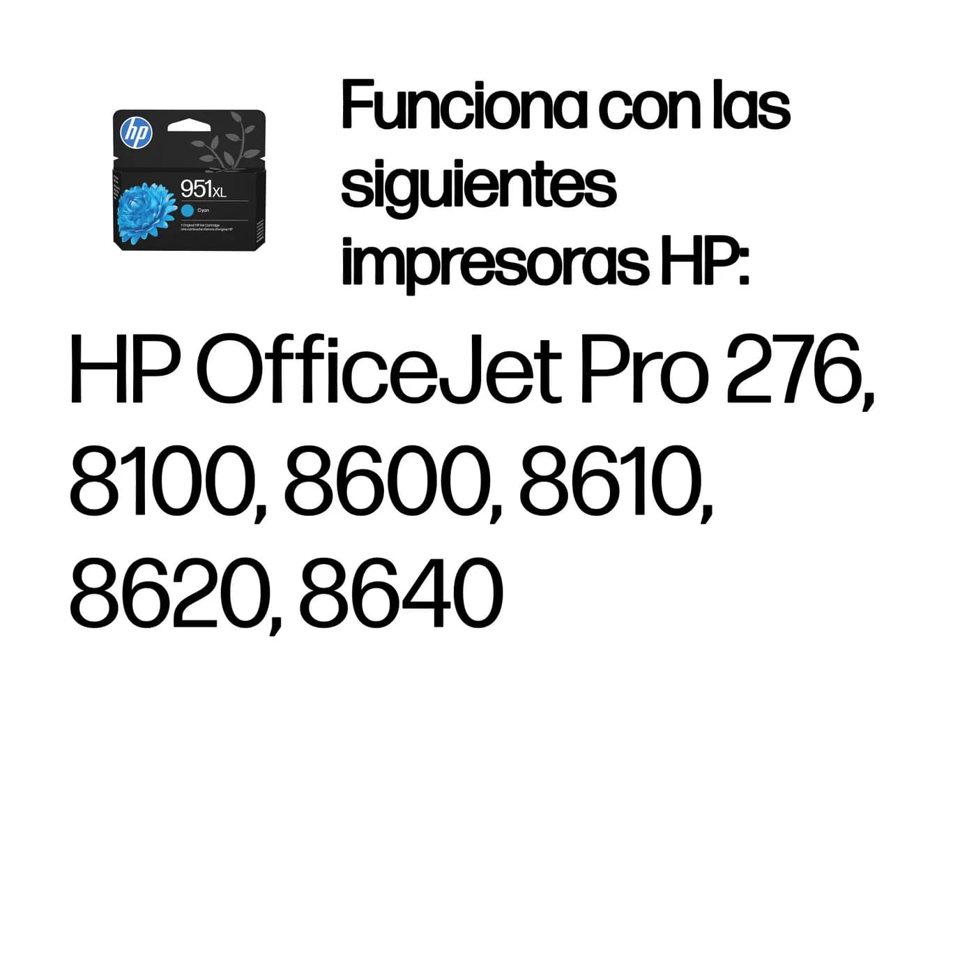 HP Cartucho original de tinta cian de alto rendimiento 951XL 2