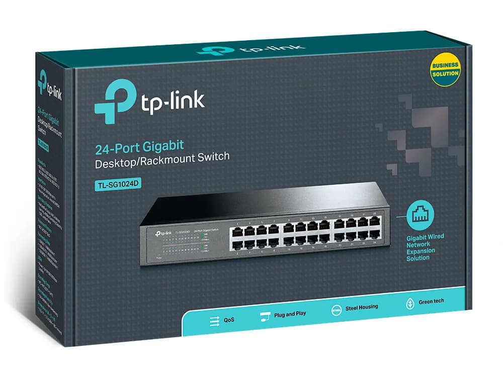 Switch Gigabit no administrable / 24 puertos 10/100/1000 Mbps / 35.7 M 4
