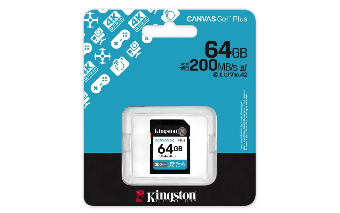 Kingston Technology Canvas Go! Plus 64 GB SDXC UHS-I Clase 10 3