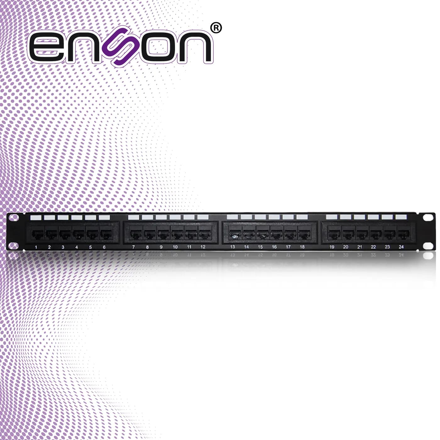 PATCH PANEL ENSON ENS-PAT24C6A 1UR PRECARGADO CAT6A 24 PUERTOS MONTAJE 2