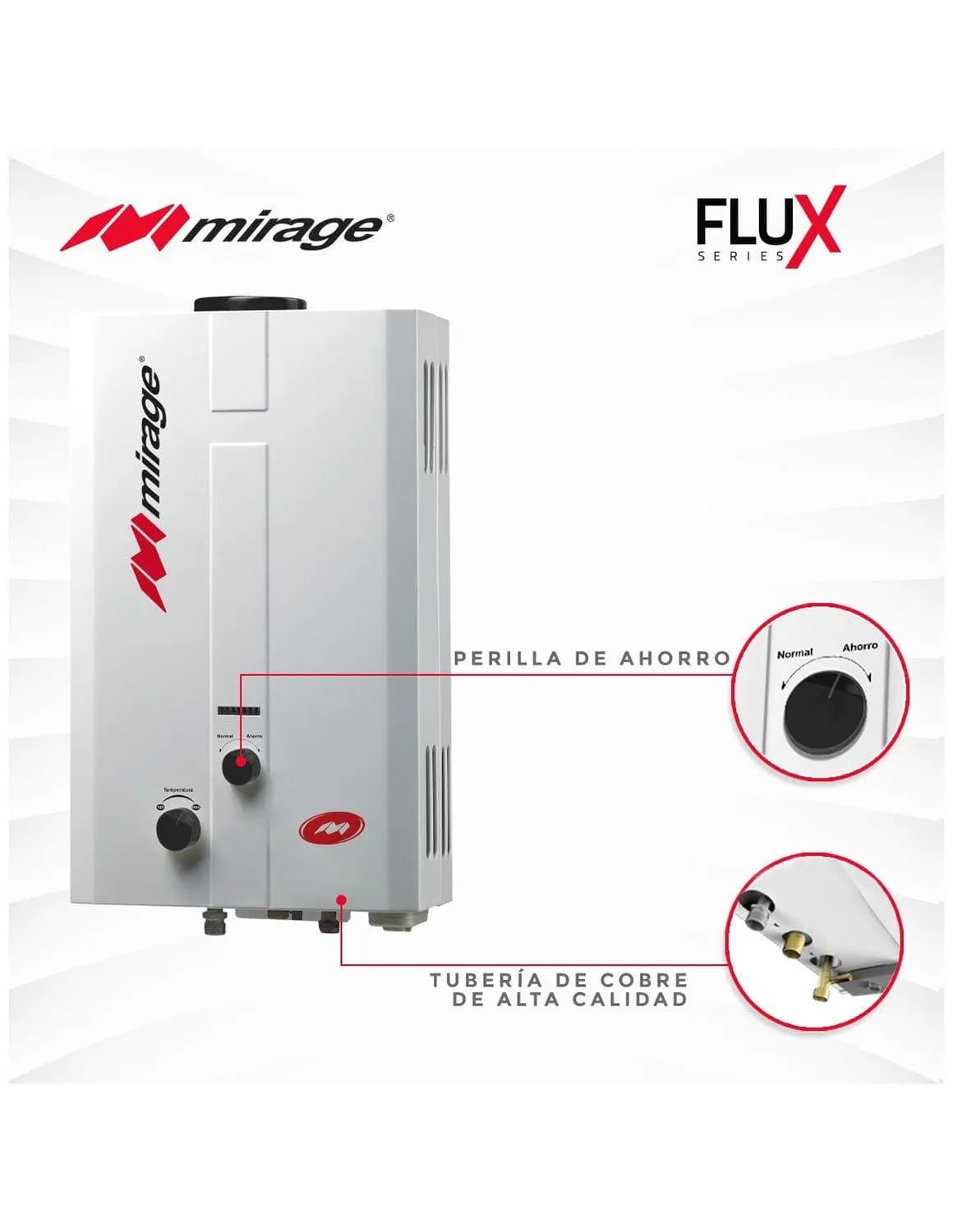 BOILER GAS NATURAL, 6LTS, SERIE FLUX, 4