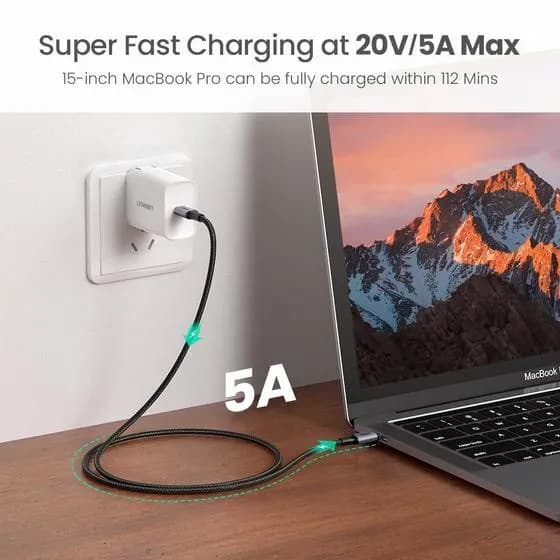 Ugreen 70429 cable USB 1 m USB C 0.48 Gbit/s 100 W Negro 2