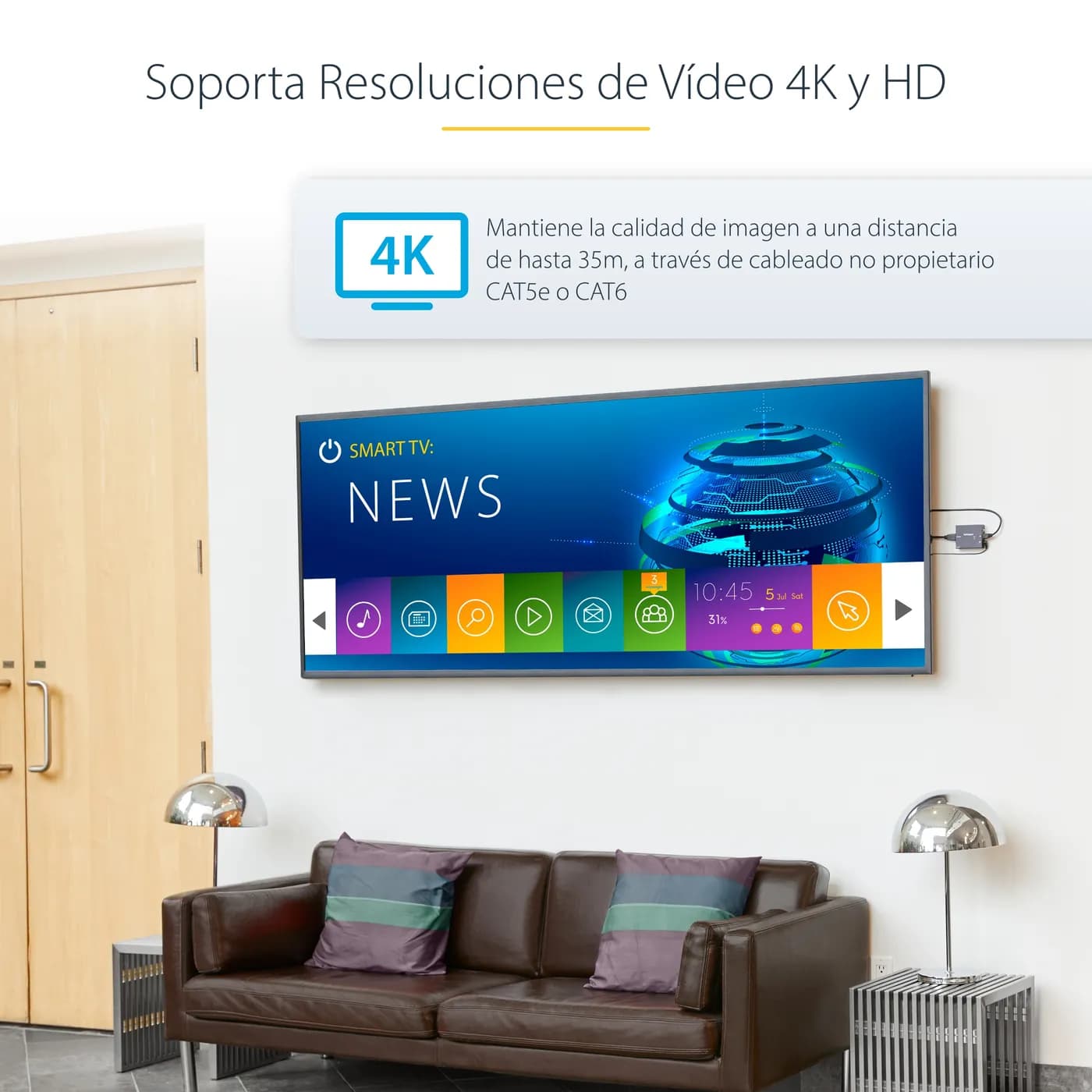StarTech.com Juego Kit Extensor HDMI por Cable Ethernet UTP Cat5 Cat6  8