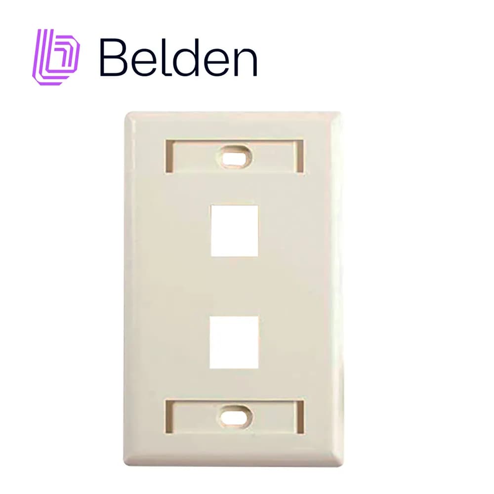 PLACA DE PARED (FACEPLATE) BELDEN AX103923 2 PUERTO COMPATIBLE CON JAC 3