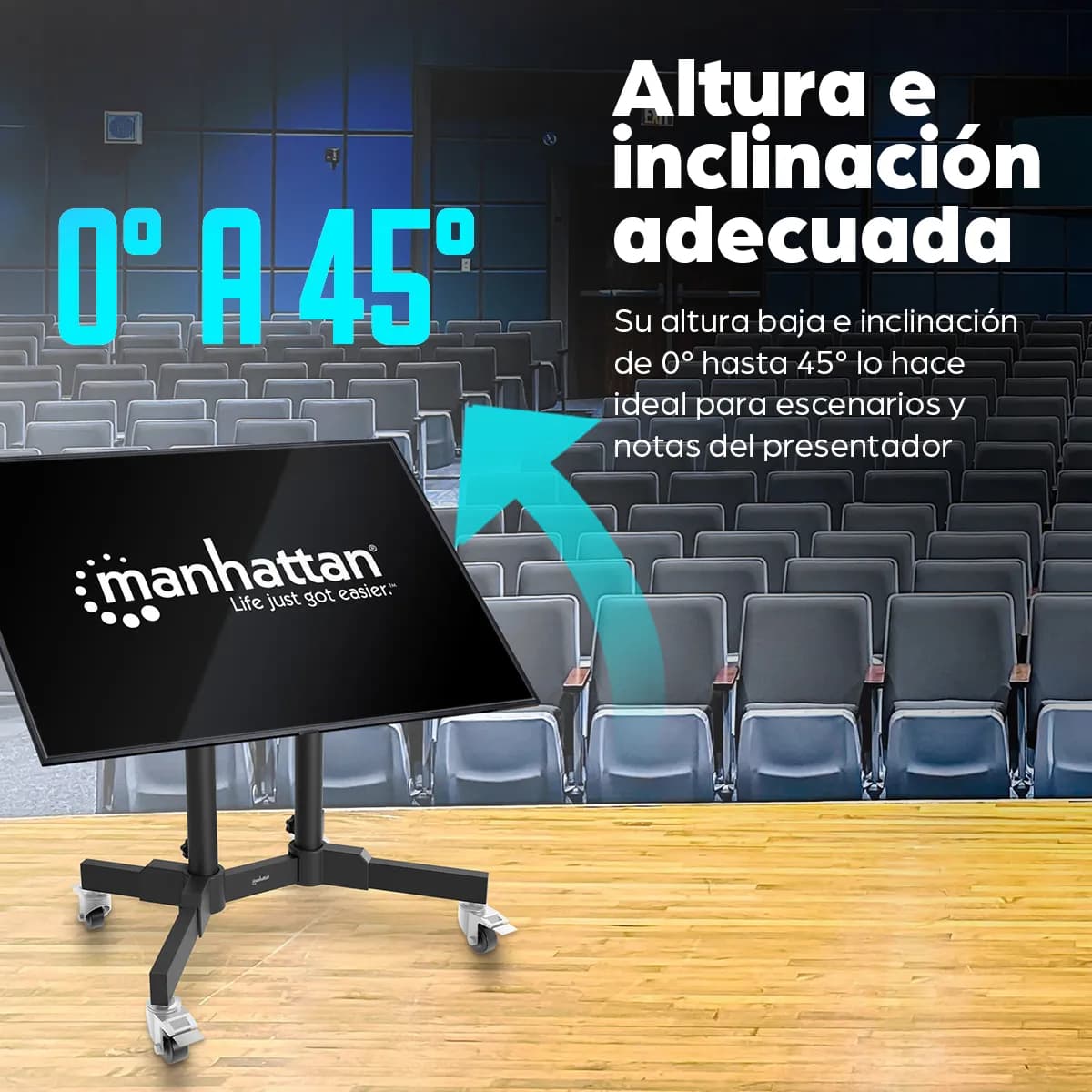 Manhattan Soporta una pantalla de 23" a 70" con un peso máximo de 40 k 15