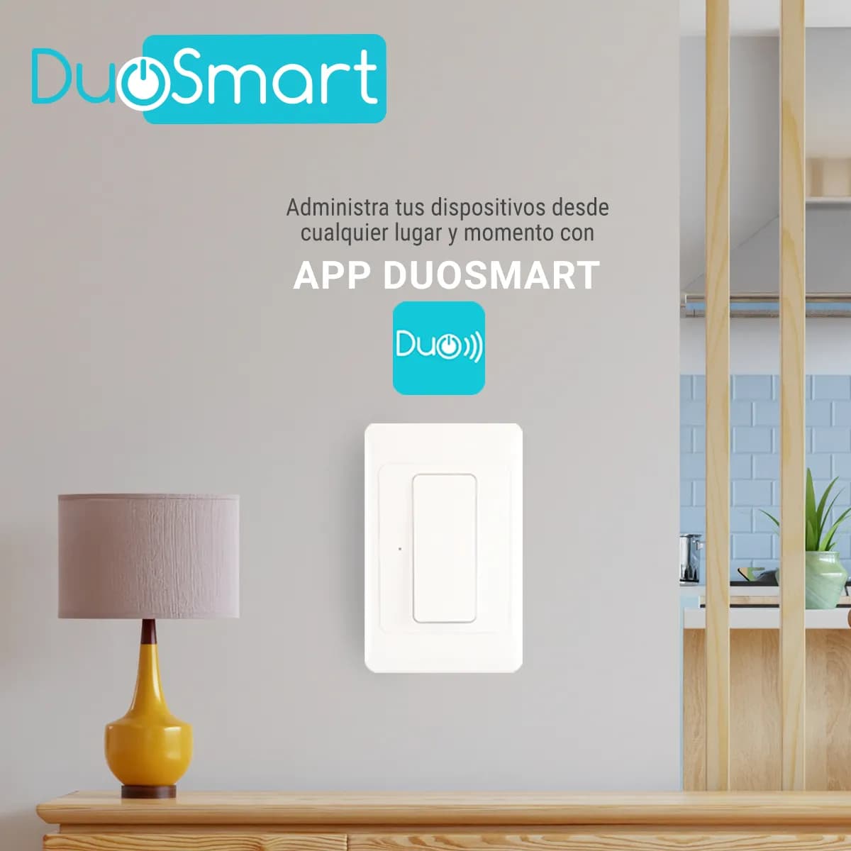SWITCH APAGADOR DE ESCALERA WIFI 2.4 GHZ DUOSMART A40  COMPATIBLE CON  2